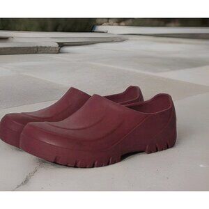 FLORABEST Made Italy Red  Rubber Clogs Garden Shoes Women's Size 6